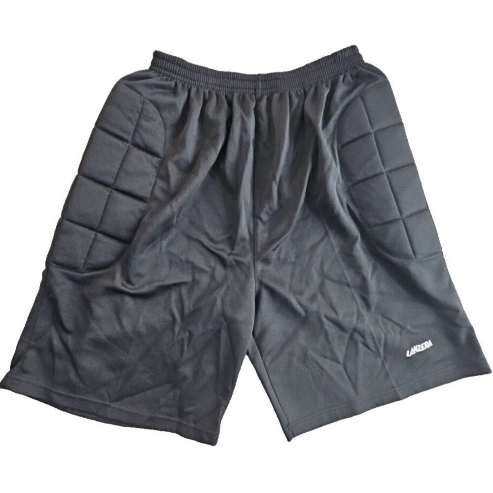 Lanzera Soccer Goalkeeper Padded Shorts Adult Size XL‎ Black EUC LN